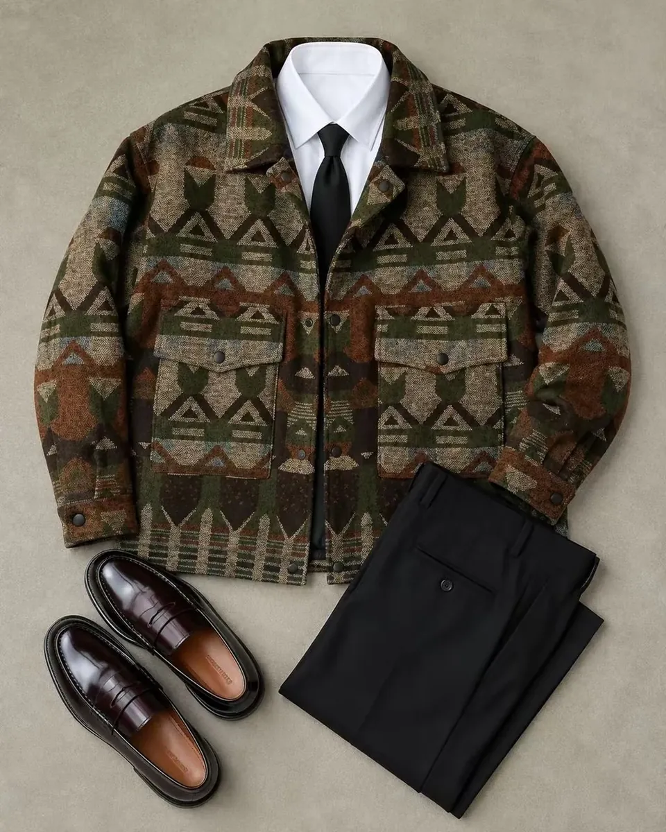 Aztec Overshirt Jacket