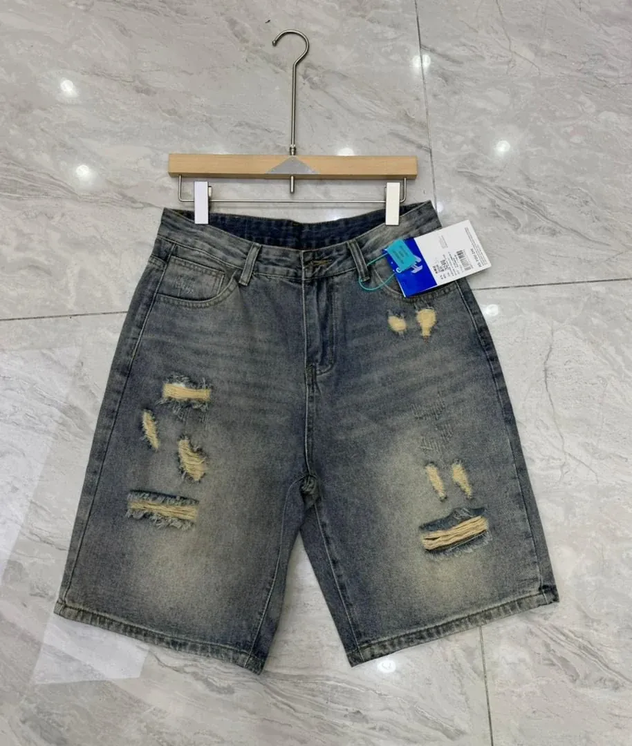 Distressed Vintage Denim Shorts