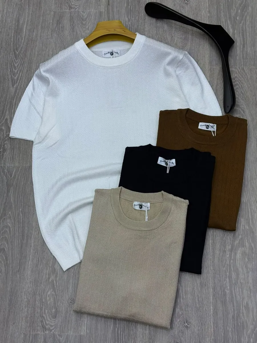 Essential Rib-Knit Tee, Four Colours